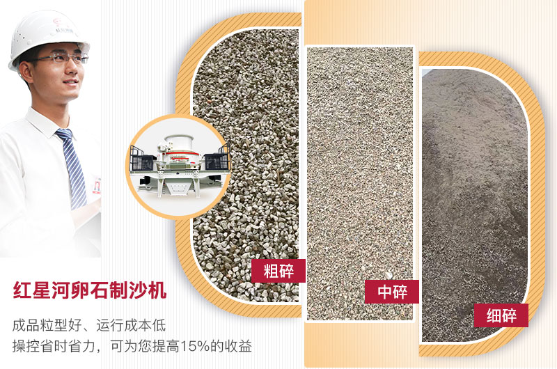 乐鱼河卵石制沙机成品